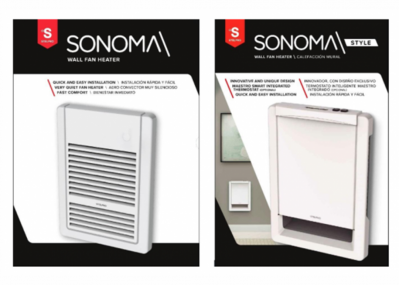 1 Recalled ASSO and ASSOS Sonoma wall fan heaters