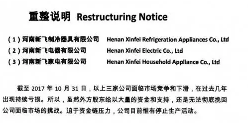 新飞重整说明 新飞重整说明